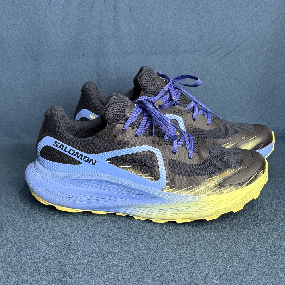 Salomon Glide Max TR Men's 10 Trail Running Granada Dark Sapphire Sunny Lime